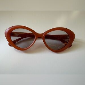 Chloe Women's Orange Cat Eye Sunglasses